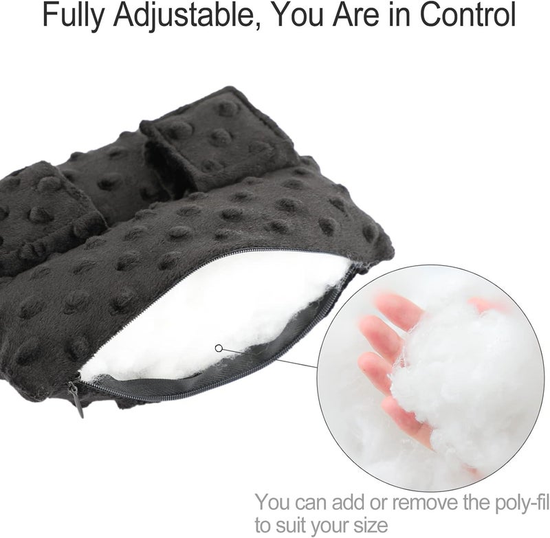 HapiPoppy Port Pillows Chemo Port Pillow for Seatbelt Chest Protector Chemo Patients Pacemaker Heart Surgery Recovery Support Cushion Gifts Women Minky Dot Black - Image 4